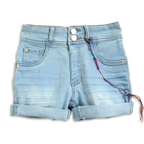 Dkny Other - New DKNY Girls Youth Cuffed Tassel Denim Shorts Size: 8